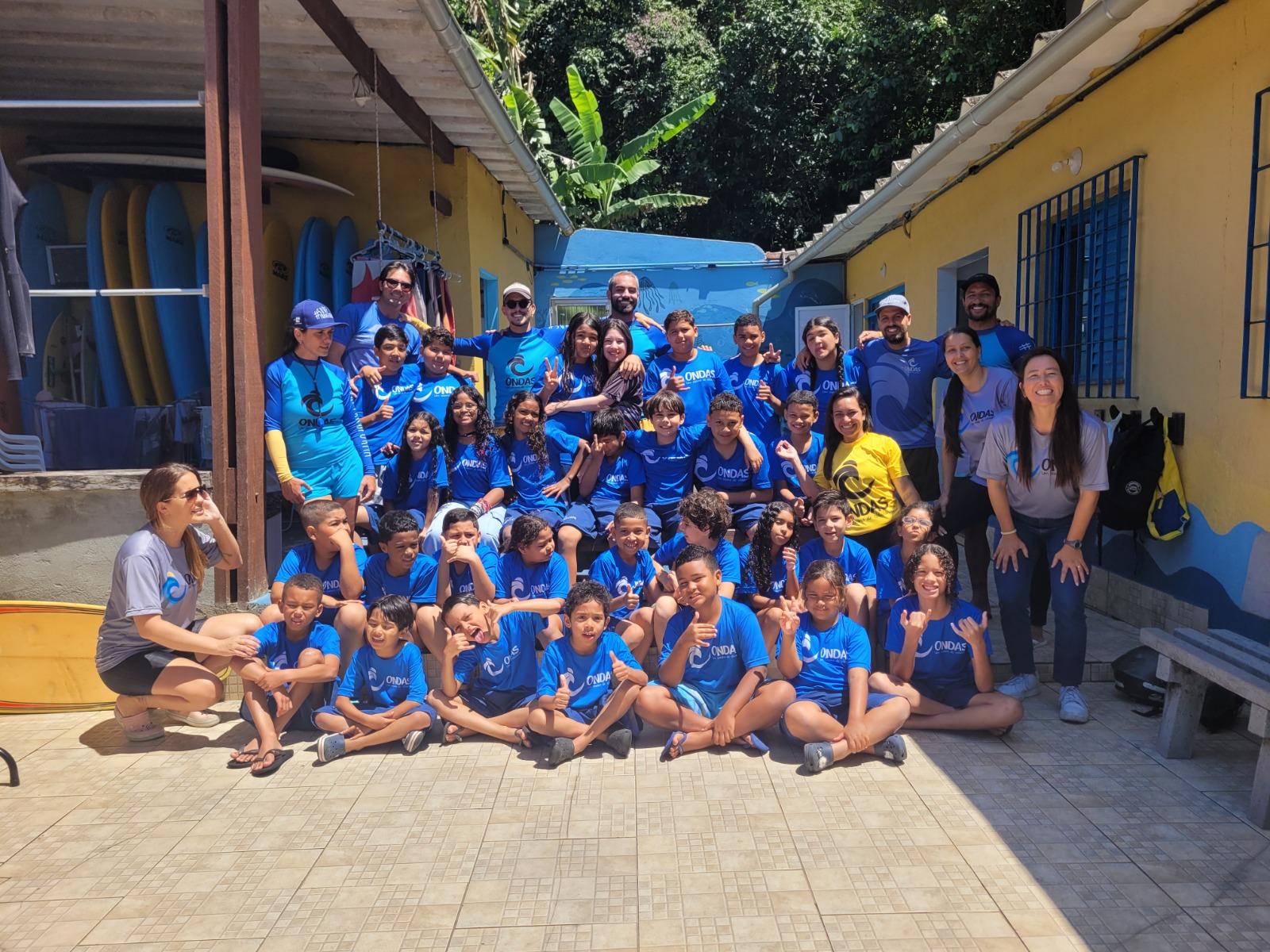 Crianças do Projeto Ondas